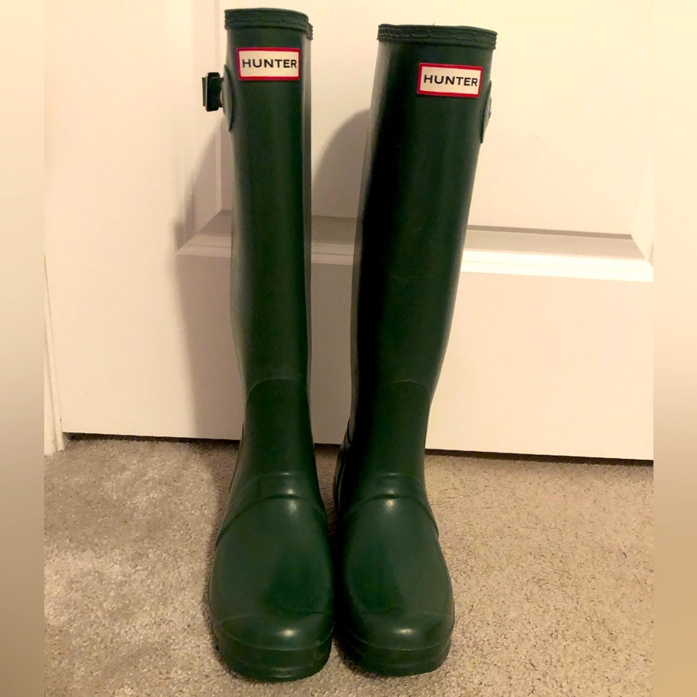 Hunter Women's Original Tall Rain Boots Green-size 39